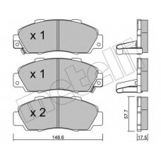 Колодки гальмівні (передні) Honda Accord V/VI 93-03/Civic 97-01