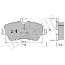 Колодки гальмівні (передні) MB Vaneo (W414) 02-05