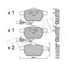 Колодки гальмівні (передні) Audi A4/A6 95-11/Skoda SuperB 01-08/VW Passat B5 00-05 (+датчики)