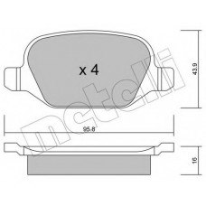 Колодки гальмівні (задні) Fiat Linea/Lancia Lybra/Alfa Romeo 147/156 99-