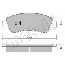 Колодки гальмівні (передні) Citroen C2/C4 04-/C3 09-/Berlingo/Peugeot 206/307 96-/207 06-/208 12-