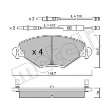 Колодки гальмівні (передні) Citroen C5 01- (з датчиком)
