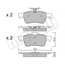 Колодки гальмівні (задні) Citroen C5/Ford C-Max 07-/Focus/Connect 04-13/Renault Laguna 07-15/Volvo
