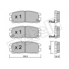 Колодки гальмівні (задні) Opel Frontera A/B 92-04/Monterry A/B 91-99