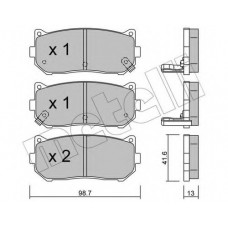 Колодки гальмівні (передні) Kia Cerato 01-04/Carens 00-/Clarus 96-/Sephia 93-97/Shuma 97-04