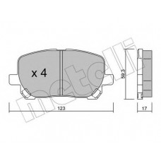 Колодки гальмівні (передні) Toyota Avensis Verso 2.0/2.0D 01-09