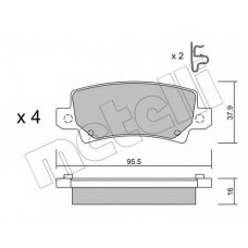 Колодки гальмівні (задні) Toyota Corolla 1.4-2.0D 00-