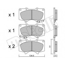 Колодки гальмівні (передні) Mitsubishi Pajero IV/Toyota Hilux 06-/Land Cruiser Prado/Lexus GX 01-
