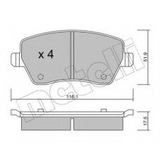 Колодки гальмівні (передні) Renault Dokker/Duster/Zoe 11-/Kangoo 08-/Clio/Nissan Note 05-/Micra 03-