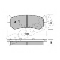 Колодки гальмівні (задні) Chevrolet Lacetti/Nubira 05-/Daewoo Nubira 97-