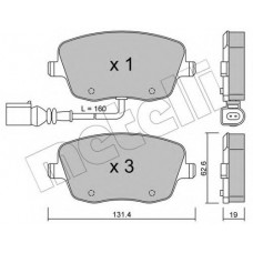 Колодки гальмівні (передні) Seat Ibiza/VW Polo 01-09/Skoda Fabia 99-14/Roomster 06-15 (+датчик)