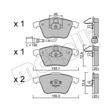 Колодки гальмівні (передні) VW Passat 05-10/Skoda Superb 08-15 (з датчиком)