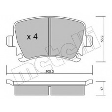 Колодки гальмівні (задні) Audi A3/A4/A6/TT/Skoda Octavia/SuperB/VW Caddy/Golf/Passat B6/Touran 03-