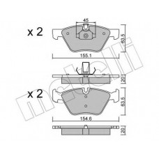 Колодки гальмівні (передні) BMW 1 (E81/E82)/3 (E90-E93)/X1 (E84)/Z4 (E89) 04-16