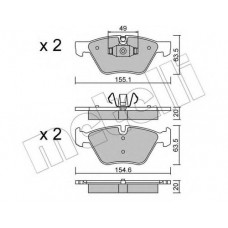 Колодки гальмівні (передні) BMW 1 (E81/E87) 04-12/3 (E90-E93) 05-13/X1 (E84) 11-15