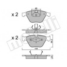 Колодки гальмівні (передні) BMW 3 (E90) 07-13/5 (E60/E61)/6 (E63/E64) 03-10/7 (E65/E66/E67) 01-08