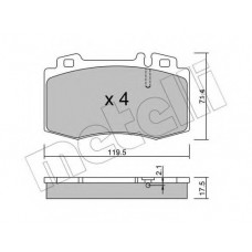 Колодки гальмівні (передні) MB C-class (W203) 02-08/M-class (W163) 98-05/S-class (W220/W221) 98-13