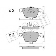 Колодки гальмівні (передні) Ford Galaxy/Mondeo IV/S-Max 07-15/Volvo S60/S80/V60/V70/XC70 06-