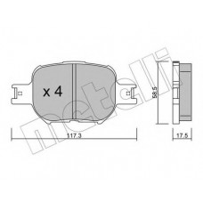 Колодки гальмівні (передні) Toyota Corolla 01-07/Matrix 02-04/Celica 99-05
