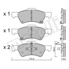 Колодки гальмівні (передні) Chrysler Voyager IV (RG/RS) 00-08