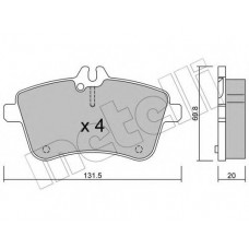 Колодки гальмівні (передні) MB A-class (W169)/B-class (W245) 04-12 (Bosch)