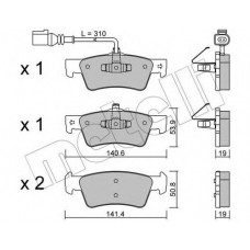 Колодки гальмівні (задні) VW T5/Multivan V 03-15 (+датчик)