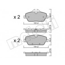 Колодки гальмівні (передні) BMW 1 (E81/E82/E87/E88) 04-13/2 (F45) 14-18