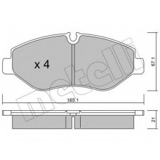Колодки гальмівні (передні) MB Sprinter 209-319CDI/VW Crafter 06-/MB Vito/Viano (W639/W447)) 03-