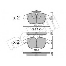 Колодки гальмівні (передні) Ford Mondeo/Galaxy/S-Max/Volvo XC70/V70/S80 07-16