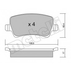 Колодки гальмівні (задні) Ford Galaxy/S-Max 06-15/Volvo S60/S80/V60/V70/XC60/XC70 08-/Land Rover 11