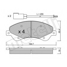 Колодки гальмівні (передні) Ford Transit 06-14/Transit Connect 06-13 (+датчики)