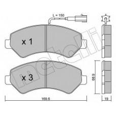 Колодки гальмівні (передні) Citroen Jumper/Fiat Ducato/Peugeot Boxer 06- R16 (+датчик)