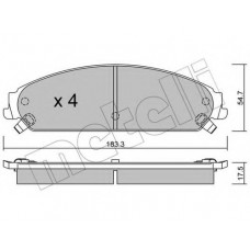 Колодки гальмівні (передні) Chrysler 300 C/II 04-/Lancia Thema 3.0/3.6 11-14