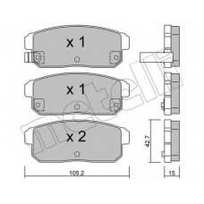 Колодки гальмівні (задні) Chevrolet Cruze 00-08/Mazda RX-8 03-12/Suzuki Ignis 00-05