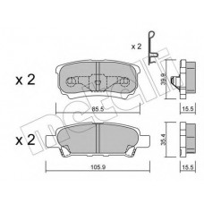 Колодки гальмівні (задні) Mitsubishi Outlander/Lancer 03-/Jeep Compass/Patriot/Dodge Avenger 06-