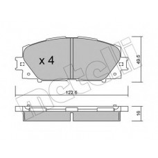 Колодки гальмівні (передні) Toyota Prius 08-/Corolla 12-/Lexus CT 10-