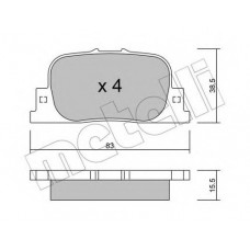 Колодки гальмівні (задні) VW Touareg 02-10