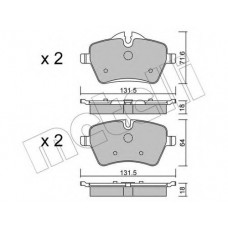 Колодки гальмівні (передні) Mini (R50/R53/R52/R56/R57/R58/R59) 01-16