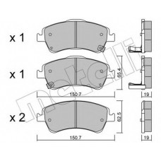 Колодки гальмівні (передні) Toyota Avensis/Verso 08-18/Corolla/Auris 06-15