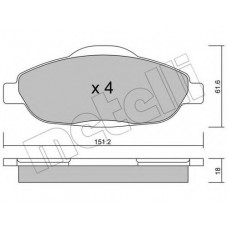 Колодки гальмівні (передні) Peugeot 308/CC/SW 07-14/Peugeot 3008/5008 09-17