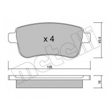 Колодки гальмівні (задні) Renault Megane III 08-/Grand Scenic III/Fluence 09-