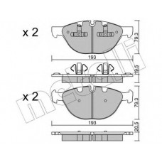 Колодки гальмівні (передні) BMW X5 (E70)/X6 (E71/E72) 07-14