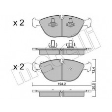 Колодки гальмівні (передні) Audi A8/BMW 7 (E38) -01/VW Golf IV/Passat 01-05