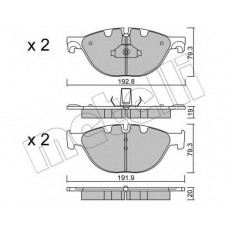 Колодки гальмівні (передні) BMW 5 (F07/F10/F11) 09-17/6 (F06/F13) 11-18/7 (F01/F02/F03/F04) 08-15