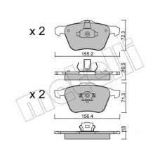 Колодки гальмівні (передні) Volvo S60 00-10/V70 01-08/S80 01-06/XC90 02-14