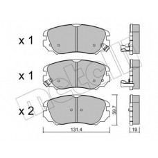 Колодки гальмівні (передні) Opel Insignia A 08-17/Chevrolet Malibu 12-/Bentley Flying Spur 13-