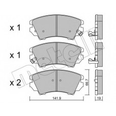 Колодки гальмівні (передні) Nissan Rogue 10-13/Opel Astra J 09-/Insignia 08-17/Zafira C 11-