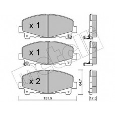 Колодки гальмівні (передні) Honda Accord VIII/IX 08-