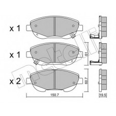 Колодки гальмівні (передні) Toyota Avensis 08-18/Verso 09-18