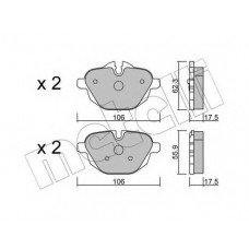 Колодки гальмівні (задні) BMW 5 (F07/F10-11) 09-17/(G30-31/F90)/X3/X4/X5/X6